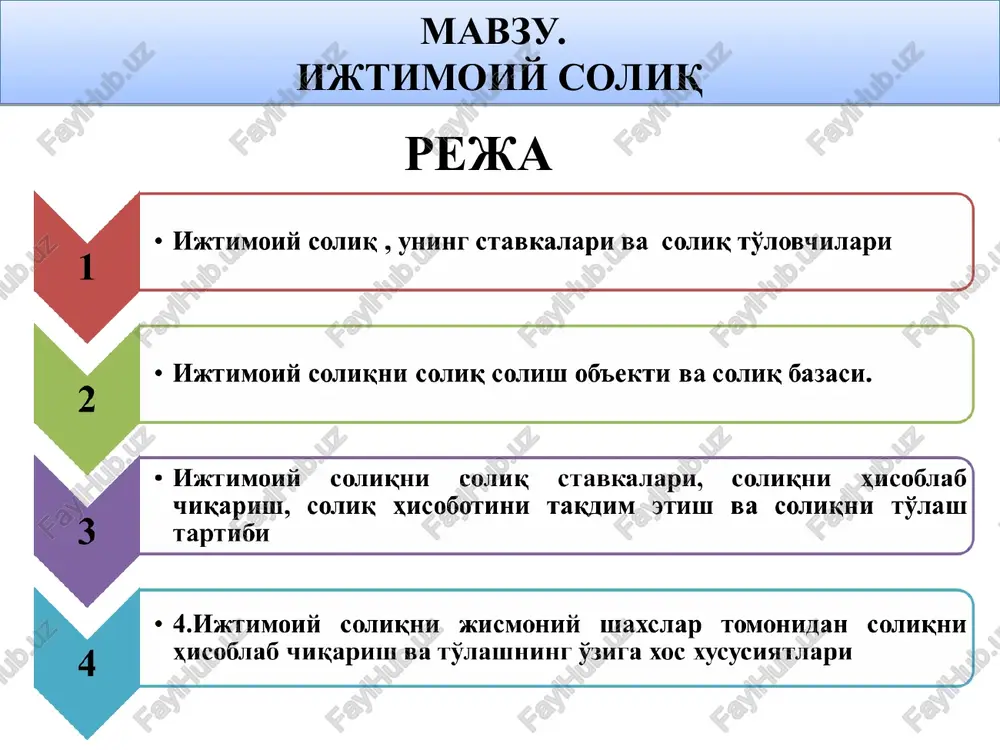 ijtimoiy soliq — PPT