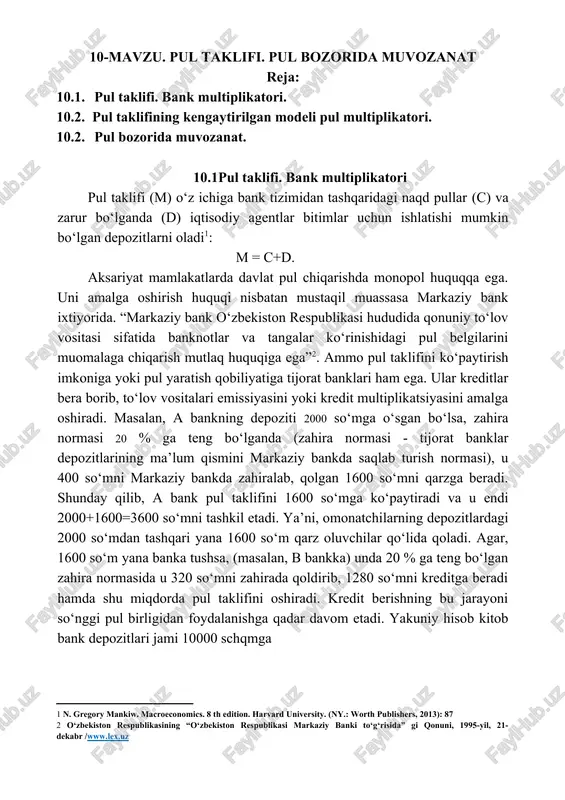 pul taklifi — DOCX