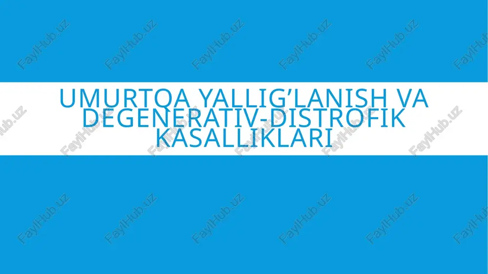 yallig'lanishkasalliklari — PPTX