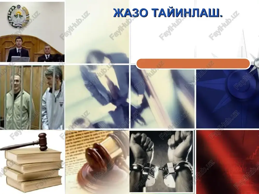 jazo tayinlash — PPT