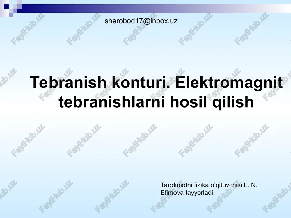 tebranish konturi — PPT
