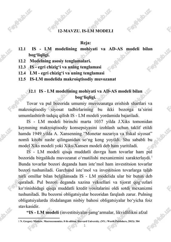 is-lm modeli — DOCX