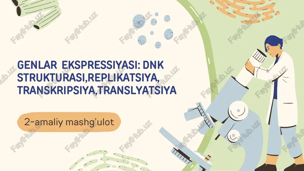 genlar ekspressiyasi — PDF