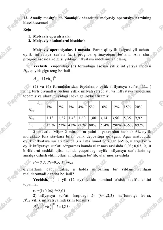 molyaviy operatsiyalar — DOCX