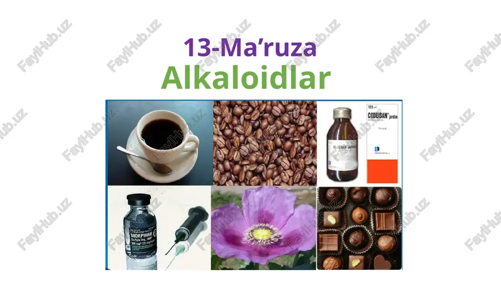 alkaloidlar — PPTX