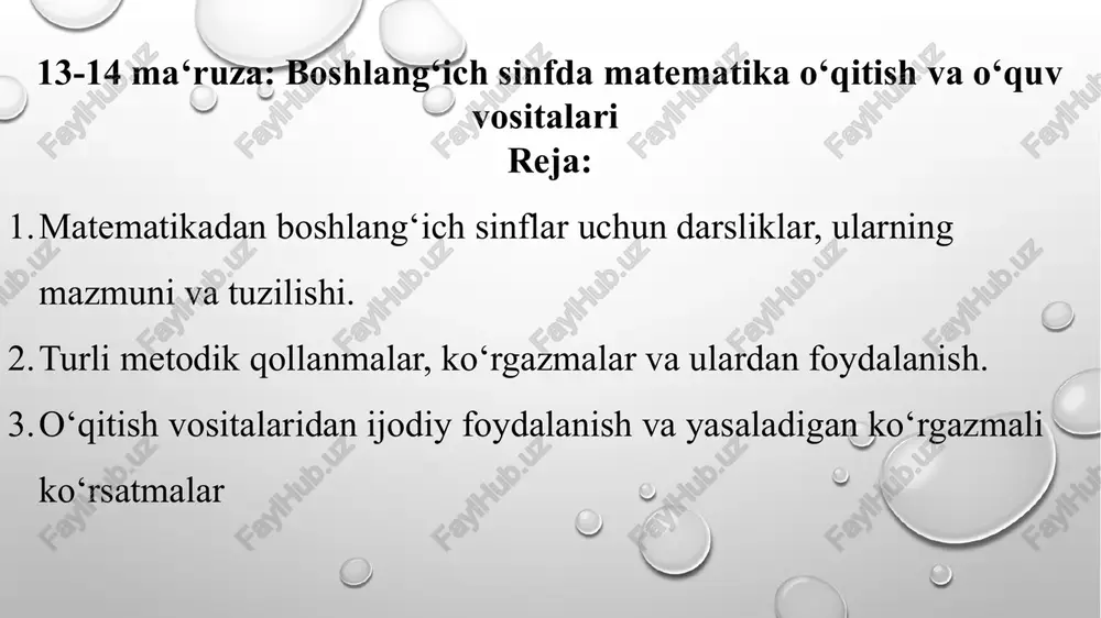 boshlang‘ich sinf matematikasi o‘qitish vositalari — PPTX