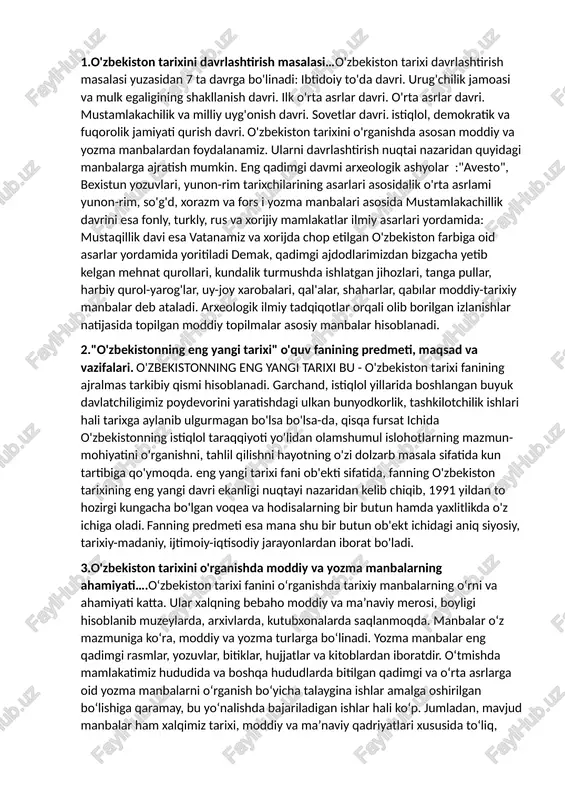 o'zbekiston tarixi — DOCX