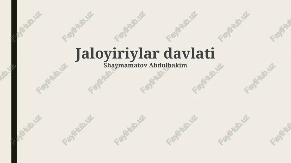 jaloyiriylar davlati — PPTX