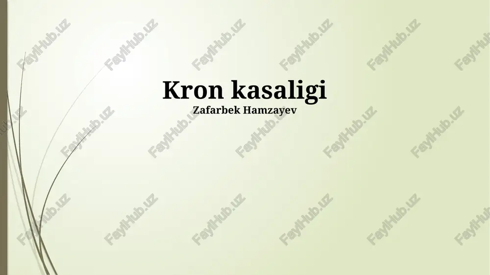 kron kasalligi — PPTX