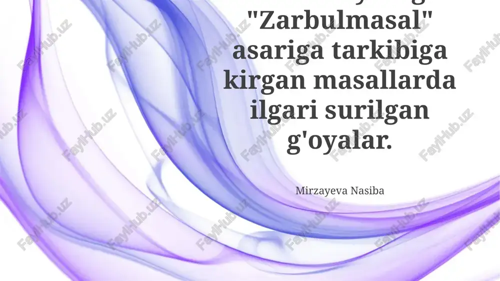 zarbulmasal — PPTX