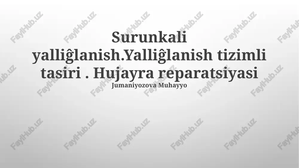 surunkali yallig'lanish — PPTX