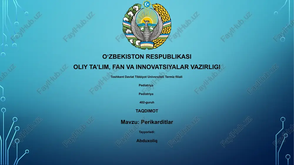 perikarditlar — PPTX