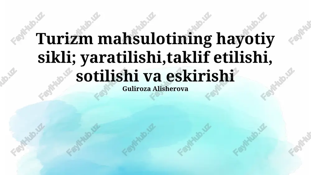 turizm mahsuloti — PPTX