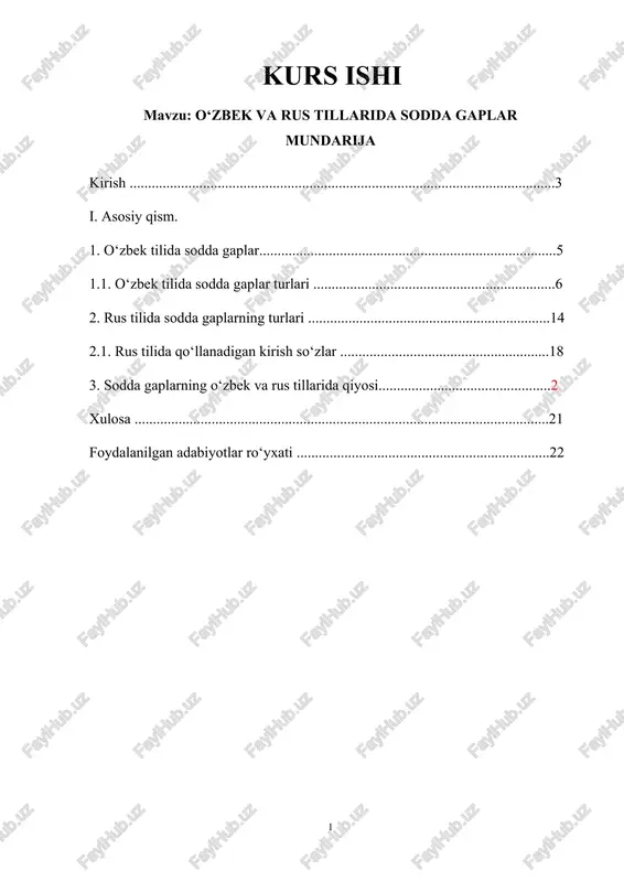 o‘zbek va rus tillarida sodda gaplar — DOCX