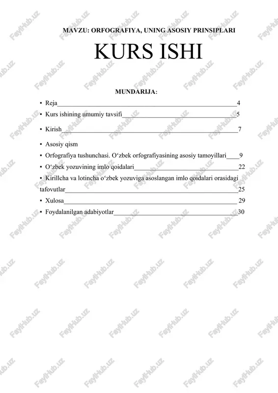 orfografiya, uning asosiy prinsiplari — DOCX