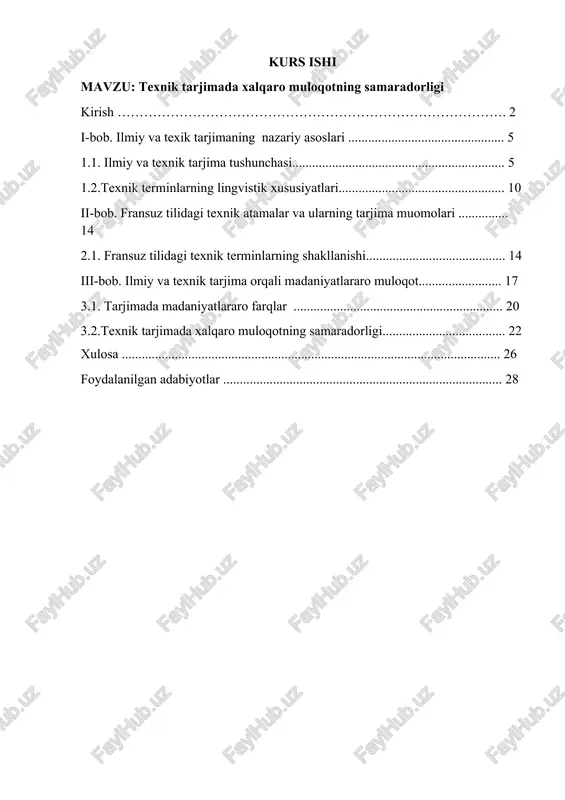 texnik tarjimada xalqaro muloqotning samaradorligi — DOCX