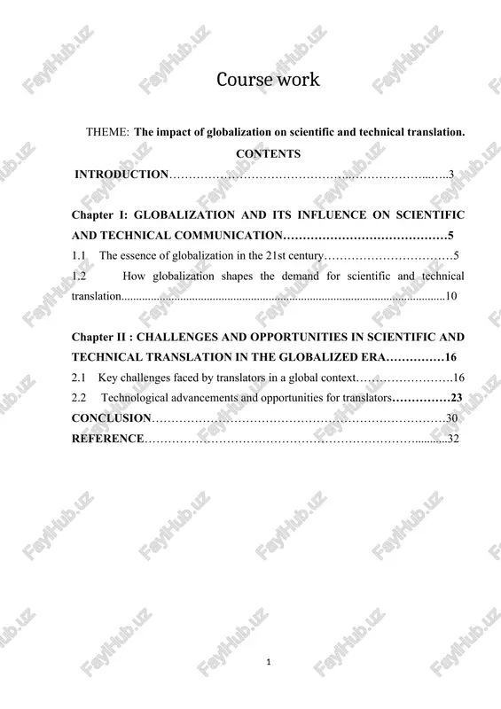 the impact of globalization on scientific and technical translation — DOCX