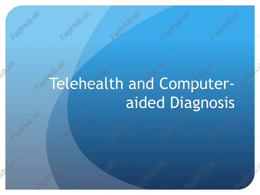 telehealth and computer-aided diagnosis — PPTX