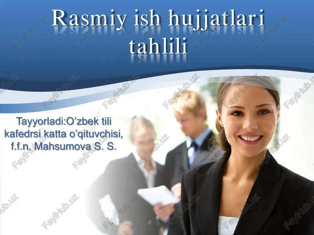 rasmiy ish hujjatlari — PDF