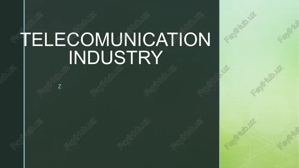 telecomunication industry — PPTX