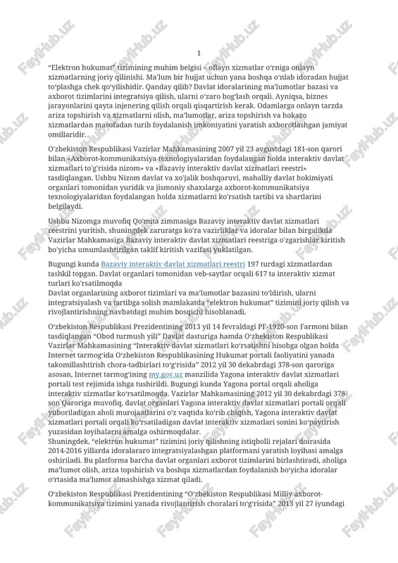 bazaviy interaktiv davlat xizmatlari reestri — DOCX