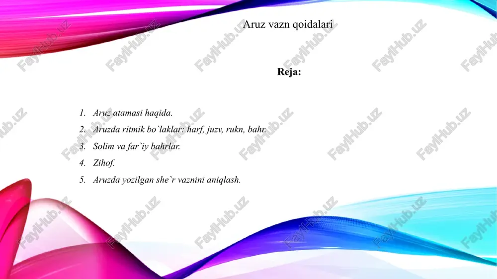 aruzvaznqoidalari — PPTX