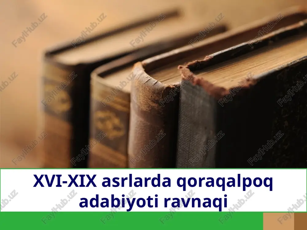 qoraqalpoq yozma adabiyoti — PPTX