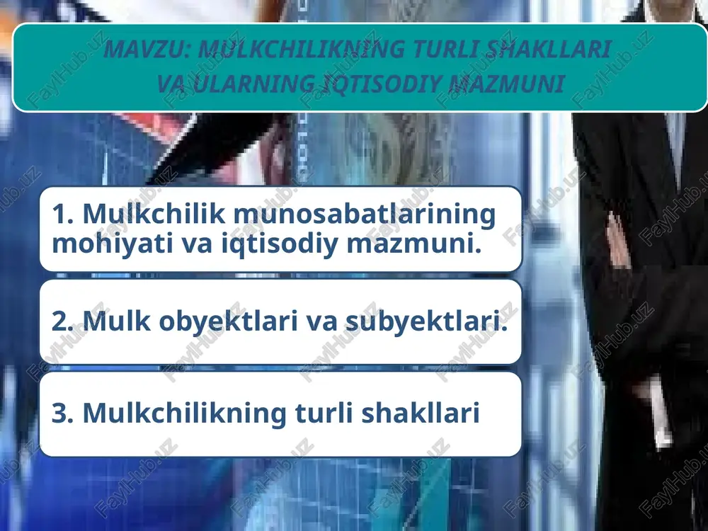 mulkchilik munosabatlari — PPTX