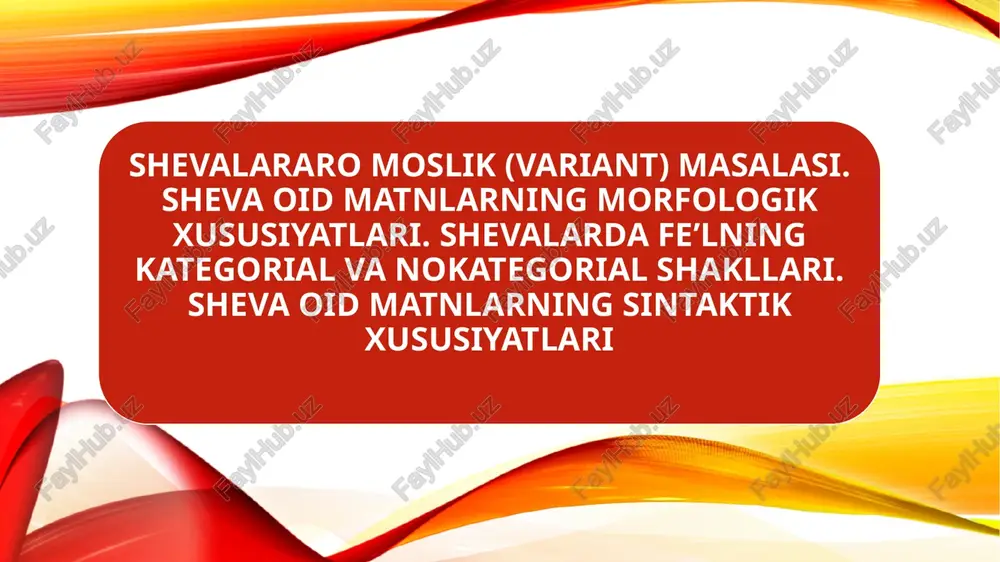 shevalararomoslik(variant)masalasi — PPTX