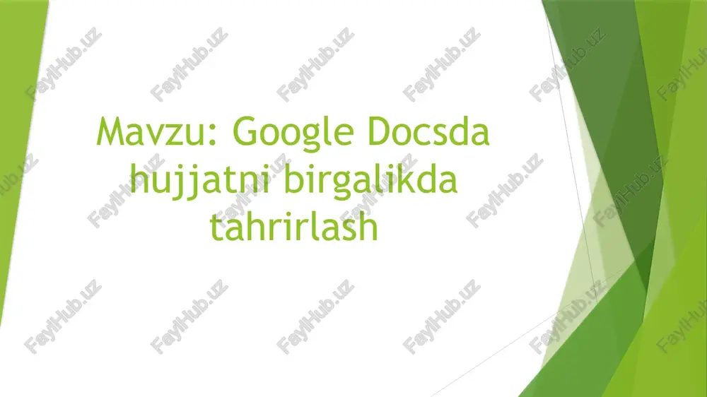 google docs — PPTX
