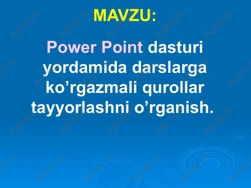 power point dasturini qo'llab-quvvatlash — PPTX