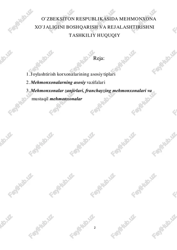 joylashtirish korxonalarining asosiy tiplari — PDF