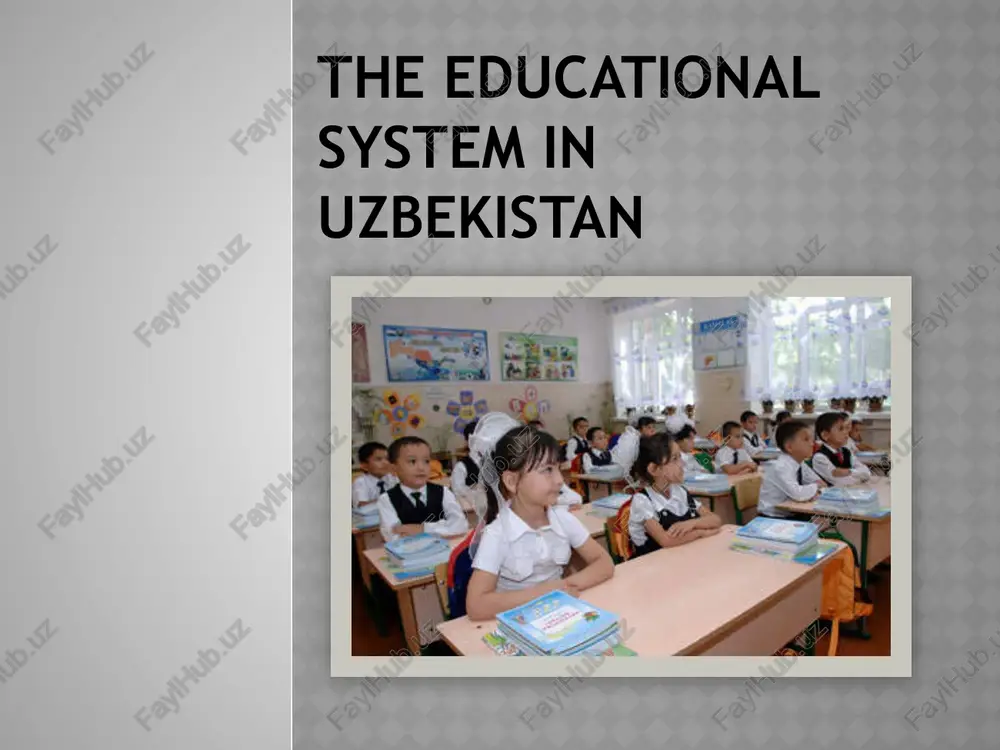 the educational system in uzbekistan — PPTX