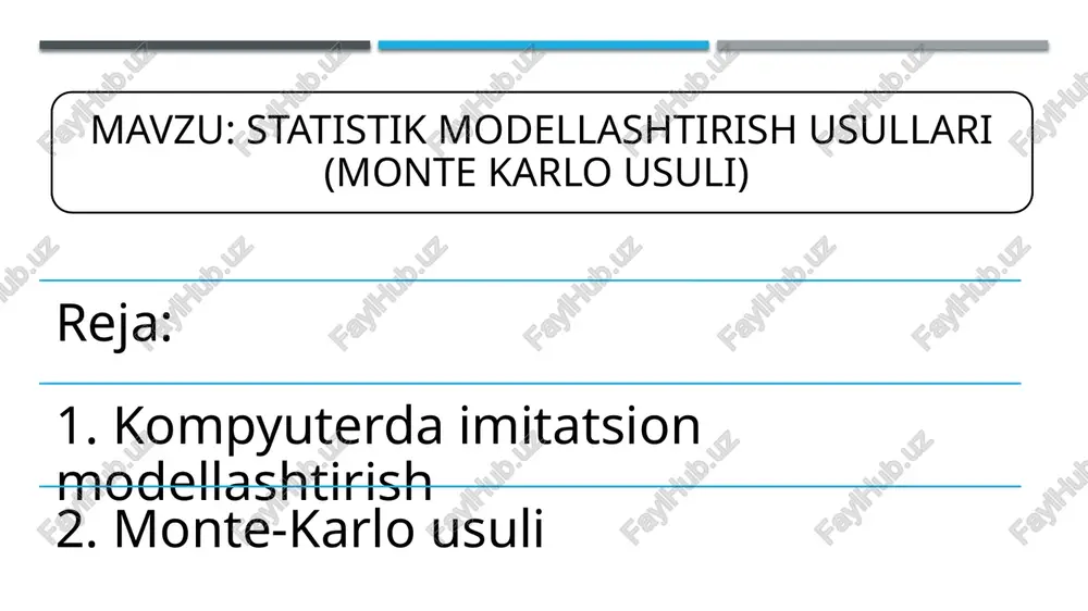 kompyuterda modellashtirish — PPTX