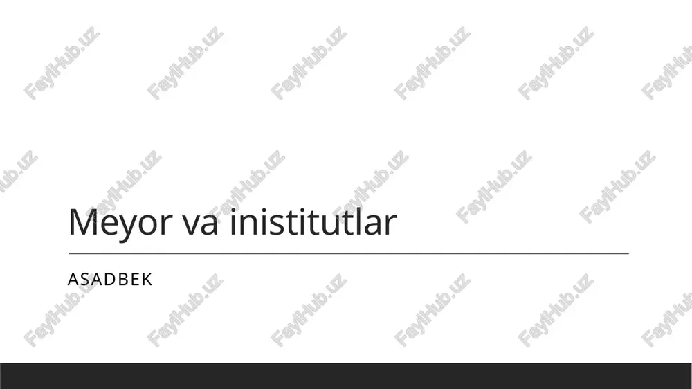 meyorvainstitutlar — PPTX