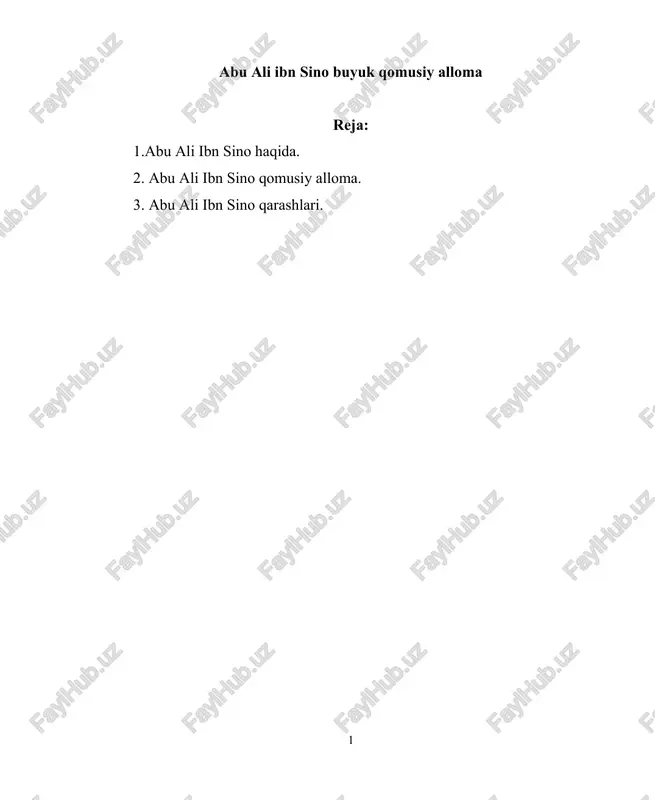 abu ali ibn sino buyuk qomusiy alloma — DOCX