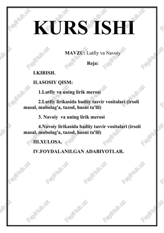 lutfiy va navoiy — DOCX