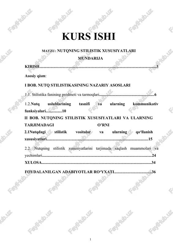 nutqning stilistik xususiyatlari — DOCX