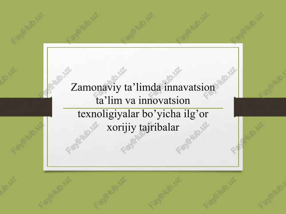 modulli texnologiyalar — PPTX