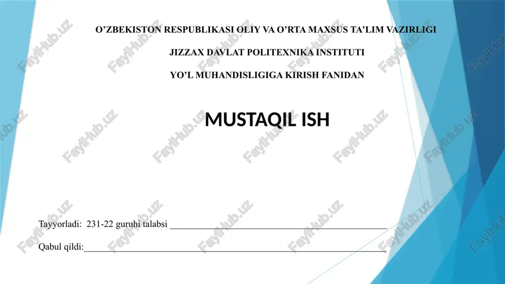 materiallar sifatini tekshirish usullari — PPTX