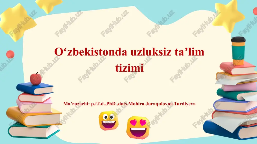 oʻzbekistonda uzluksiz taʼlim tizimi — PPTX