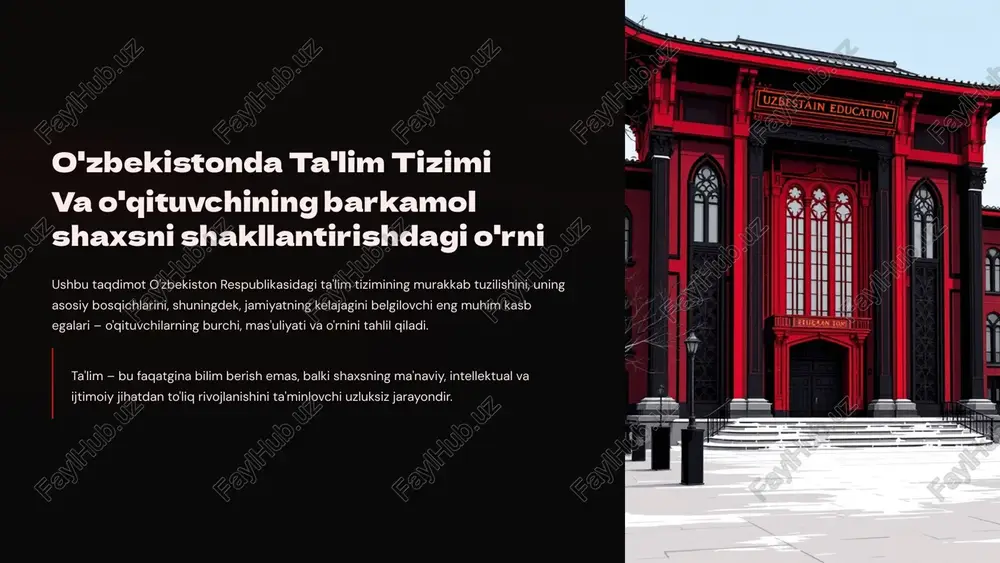 o'zbekistonda ta'lim tizimi — PPTX