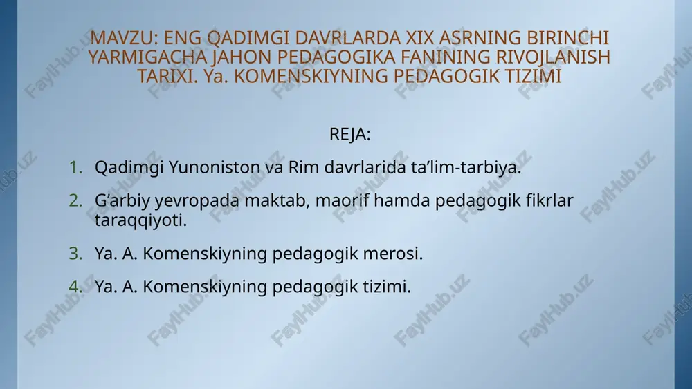 qadimgi yunoniston va rim davrlari data'lim-tarbiya — PPTX