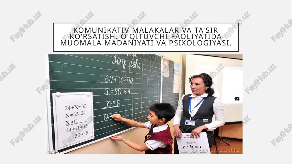 kommunikativ malakalar va ta'sir ko'rsatish — PPTX