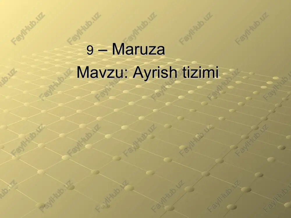 siydik a’zolari — PPT