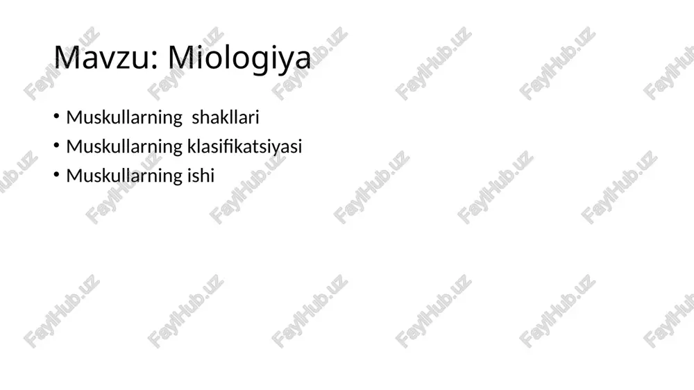 miologiya — PPTX