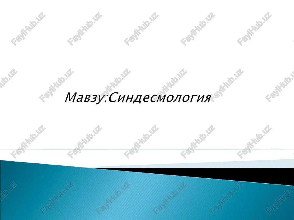 sinartroz (xarakatsiz) — PPT