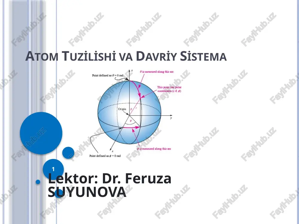 atom tuzilishi va davriy sistema — PPTX