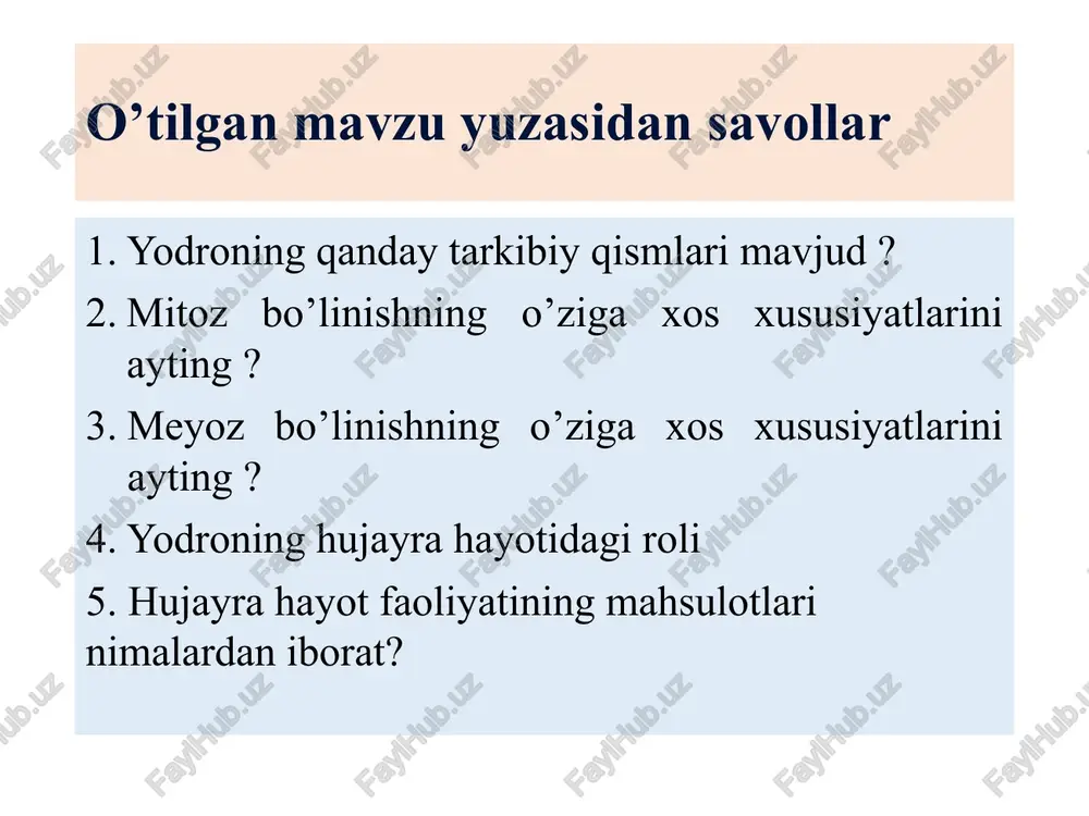 o‘simlik to‘qimalari — PPTX