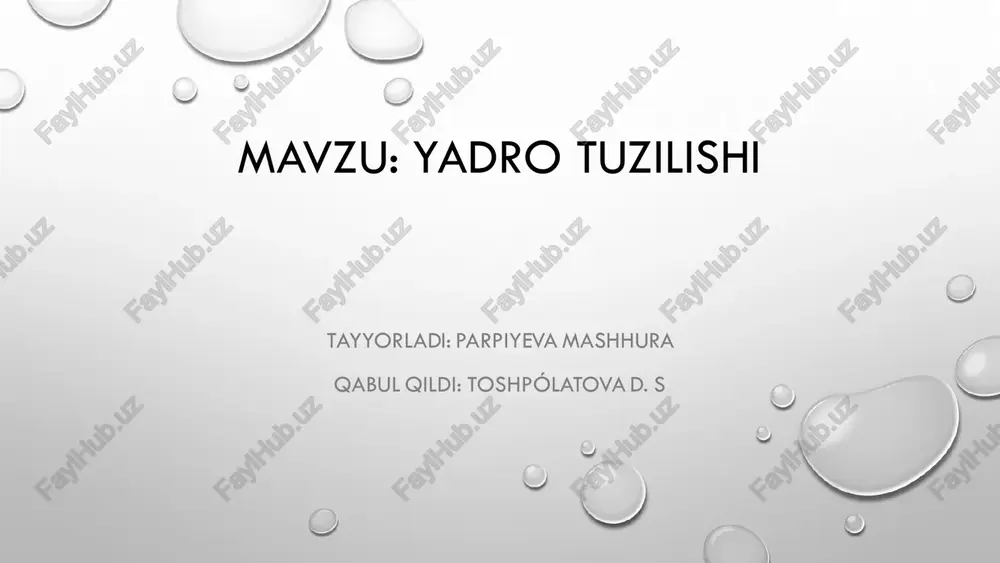 yadro tuzilishi — PDF